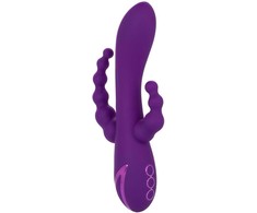 CalExotics Long Beach Bootylicious Violetinė Triple Action Massager Silicone