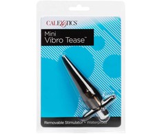 CalExotics Mini Vibro Tease Juodas - Compact Atsparus vandeniui Vibrating Plug 10cm