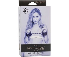 CalExotics Nocturnal Adjustable Wrist Cuffs Juodas - Double-Stitched Leather