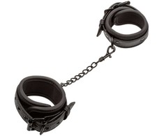 CalExotics Nocturnal Adjustable Wrist Cuffs Juodas - Double-Stitched Leather