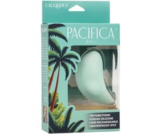CalExotics Pacifica Bali Curved Silicone Stimulator 10 Functions Aqua
