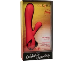 CalExotics Palisades Passion Raudona Heated Silicone Massager 11.5cm