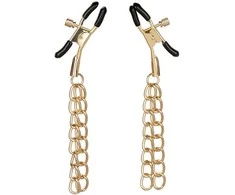 Calexotics Ride Em Denim Nipple Clamps Gold