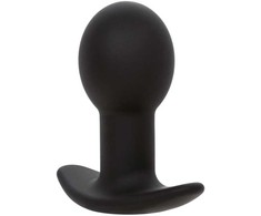 CalExotics Rock Bottom Silicone Juodas Vibrating Plug 10 Modes USB Rechargeable