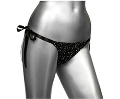 CalExotics Radiance Mesh Panties with Side Satin Ties &amp; Rhinestone Accents