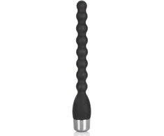 Calexotics Juodas Vibrating Anal Plug Wand karoliukai