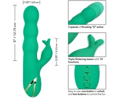 CalExotics Sonoma Satisfier Žalias Multi-Function Intimate Device Silicone