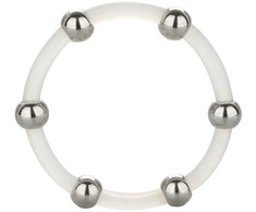 CalExotics Steel Beaded Silicone Performance Ring XL, 5 cm, Juodas