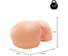 ACT Bubble Butt Real Stico Intimate Machine with Vibration, Large Size
