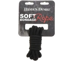 Hidden Desire Wiązania-BONDAGE ROPE 3 METER Juodas