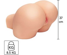 ACT Fat Ass Anatomical Intimate Machine Large TPE Atsparus vandeniui Juodas