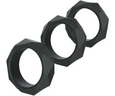 Hidden Desire Heavy C-Ring Set Juodas