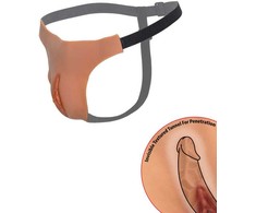 Hidden Desire Alter Ego Silicone Adjustable Open Thong One Size Flesh