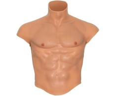 HIDDEN DESIRE ALTER EGO Silicone Male Torso Shirt with Abs, Flesh, S-L