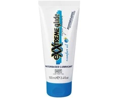 HOT Exxtreme Glide – vandens pagrindo lubrikantas su komforto aliejumi – 3 fl uncijos / 100 ml