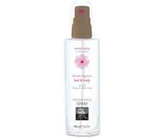 HOT Shiatsu Cherry &amp; White Lotus Kūno ir tekstilės dulksna su feromonais, 100 ml