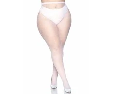 Leg Avenue Europe Baltos tinklinės pėdkelnės XL dydžio