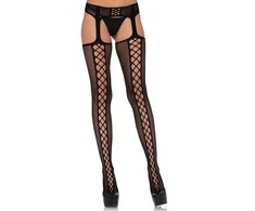Leg Avenue Suvarstomos užpakalinės siūlės kojinės