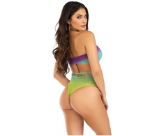 Leg Avenue Bodystockings Leg Avenue Bodysuit Ocean Ombre - Twisted Halter, Multicolor, One Size
