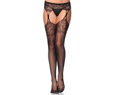 Leg Avenue Europe Juodos blondinės kojinės