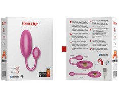 Rožinė ONINDER Tokyo Rožinė Vibrating Egg 7.5x3.2cm App-Controlled Atsparus vandeniui