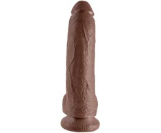King Cock Dark KC 9" varpa su kiaušiniais, tamsi