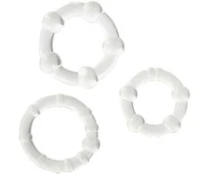 Scala Selection Seven Creations Set of 3 Transparent Silicone Comfort Rings, 21-24mm