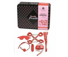 Secret Play Secretplay 8-Piece Juodas Bondage Essentials Set - Synthetic Leather, Adjustable