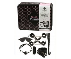 Secret Play Secretplay 8-Piece Juodas Bondage Essentials Set - Synthetic Leather, Adjustable
