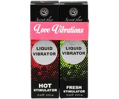 Secretplay Cosmetic Secret Play Liquid Vibrator Duo Set - Warm &amp; Fresh Effect 2x15ml Vegan