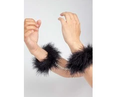 Secret Play Juodas MARABOU HANDCUFFS
