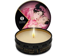 Shunga Mini Massage Candle Rose Petals 30ml - Romantic Ambiance Candle