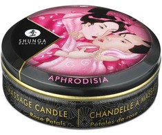 Shunga Mini Massage Candle Rose Petals 30ml - Romantic Ambiance Candle