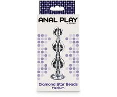 Ausinės TOYJOY Diamond Star Beads Medium Sidabrinis