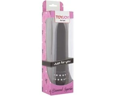 TOYJOY Plonas, lygus, klasikinis krištolo vibratorius, 15 cm