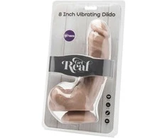Get Real TOYJOY Dildo gaidys 8 colių su kamuoliukų minkštimo vibracija.