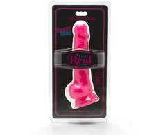 Get Real TOYJOY Dirbtinis dildo su tikroviškomis sėklidėmis, 19 cm