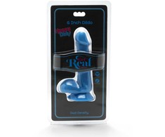 Mėlyna Get Real Happy Dicks Mėlyna 12 cm Anatomical Model with Suction Base