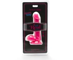 Get Real TOYJOY Silikono varpos dildo su sėklidėmis siurbtukas 15cm