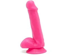 Get Real TOYJOY Silikono varpos dildo su sėklidėmis siurbtukas 15cm