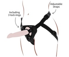 Get Real Strap-On Harness Juodas