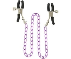 TOYJOY Violetinės spenelių spaustukai grandinės bdsm bondage