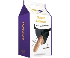 TOYJOY Trumpikės su dildo narys strapon petnešos varpos 18cm