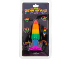 TOYJOY Pride Twink Silicone Plug Rainbow 8.5 cm Medium Size