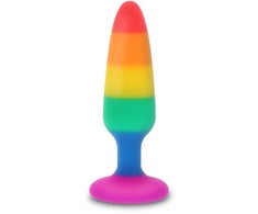 TOYJOY Pride Twink Silicone Plug Rainbow 8.5 cm Medium Size
