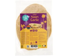 Ekologiška indiška naan duona su česnaku, 240 g, TERRASANA