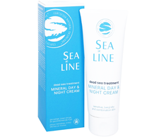 Ekologiškas mineralinis dieninis ir naktinis kremas (jautriai, ypač sausai ir mišriai odai) SEA LINE Dead Sea Treatment, 75 ml