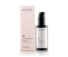 Ekologiškas švytėjimo suteikiantis kūno aliejus RADIANCE ROSE OTTO, BIO DAMASCENA, 100 ml