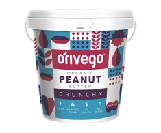 Ekologiškas traškus žemės riešutų kremas, 1kg, Orivego