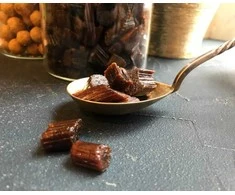 Ekologiški džiovinti rabarbarai (mirkyti obuolių sultyse) 400g